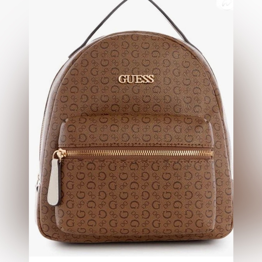 Guess Monogram Backpack Purse